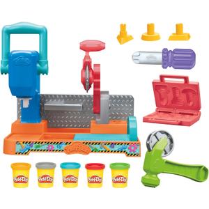 Play-Doh Stamp & Saw Tool Bench Playset, Construction Toys for Boys & Girls 3 Years & Up, Kids Arts & Crafts