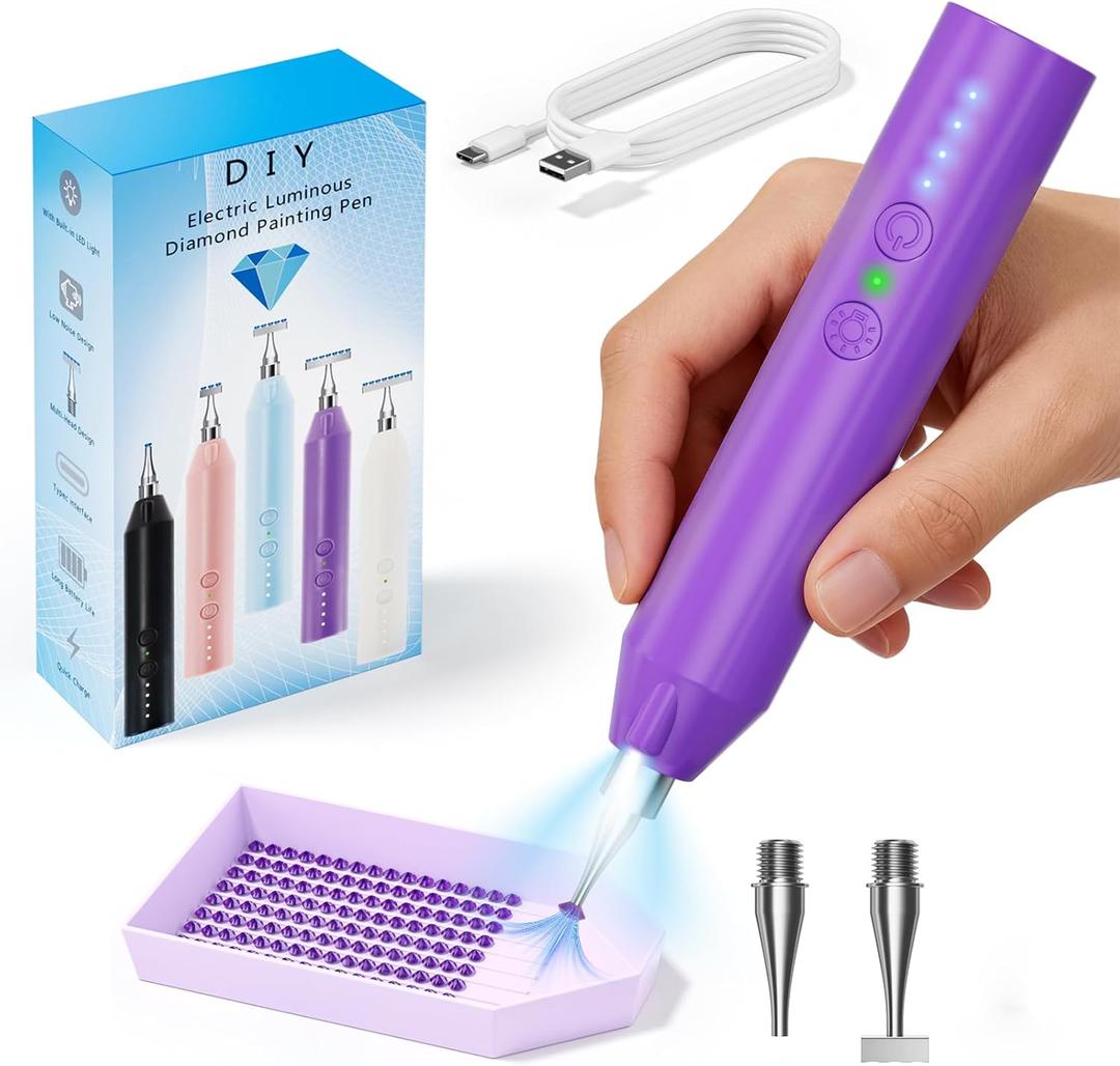 Electric Diamond Painting Pen, Try Paint without Wax, Cordless Diamond Art Pens, Wax-Free to Paint Faster, Vacuum Pickup Style, Diamonds Painting Accessories