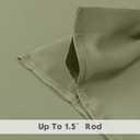 Chyhomenyc Sage Green Valances for Window, Room Darkening Short Curtains for Kitchen Bedroom Living Room, Rod Pocket Top Small Window Treatment Valance RV Bunk Panels, 60" Wx18 L, 2 Pieces