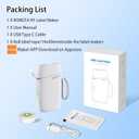 Rongta Bluetooth Label Maker Machine with Tape, Portable Mini Label Printer Wireless Thermal Handheld Sticker Makers Mini Label Makers with Multiple Templates for Organizing Office Home School(White)