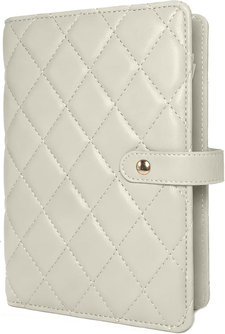 Travel Jewelry Case Organizer, Jewelry Storage Book, Velvet Ring Binder with Zipper and Clear Compartments, Removable Jewelry Pouches Bags for Earrings, Necklaces, Rings-Cream White