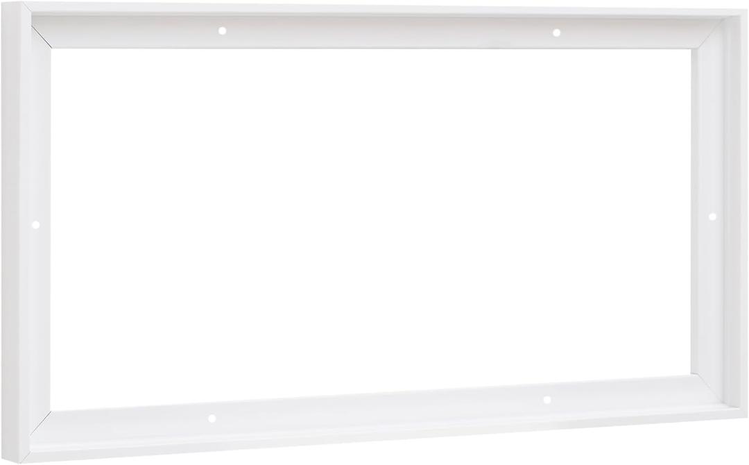 Pixy Canvas Floater Frame 10x20 for 3/4 (0.75) inch Deep Canvas Paintings/Canvas Prints/Wood Canvas Panels/Wall Art/Wall Decor/Home Decor/Artwork (White, 10 x 20 inch, Landscape)