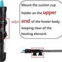 AQUANEAT Aquarium Heater, 300W Fish Tank Heater, Adjustable Submersible Water Thermostat with Digital Thermometer