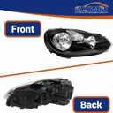 GXYWADY Headlight Assembly Replacement for 2010-2014 Golf/Jetta Sportwagen(MK6) Headlights Left and Right Side 5K0941005C, 5K0941006C
