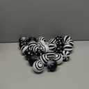 30 Pcs Christmas Ball Ornaments Set, 2.36'' Black and White Hand Painted Ornament Bulk for Xmas Tree, Shatterproof Tree Bauble Decorations for Holiday Party, Wreath, Winter Decor