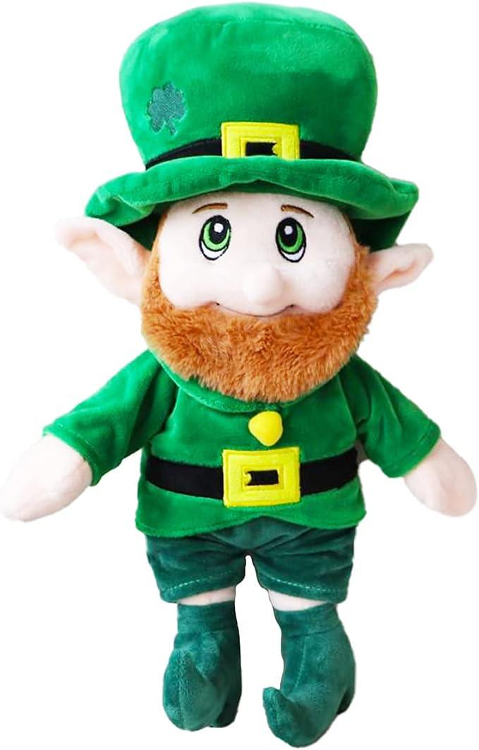 illuOKey Leprechaun Plush Doll Toy for Kids, St Patricks Day Decorations, 16 Inches