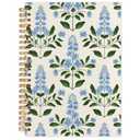 FDHSPAAM Blue Floral Spiral Journal Notebook 5.5x8.3in, Rustic Cottagecore Wildflower Botanical Journal, Grandmillennial Blue Flower Notebooks for Note Taking, Hardcover Notebook