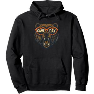 Funny Football Bear Game Day Vintage Shirt Fans Pullover Hoodie S