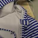 Dokotoo Two Piece Tankini Swimsuits for Women 2026 Square Neck Ruffle Cap Sleeve Bathing Suits Striped Swim Suits (XX-Large, Sky Blue Stripe)