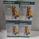 4 x Dog Paw Cleaner Cup - Plastic Paw Cleaner for Dogs w/Silicone Lid, Soft TPR Bristles & Removable Brush - Ideal Dog Paw Washer for Outdoor & Indoor Use - Easy-to-Use Paw Scrubber for Dogs, Teal