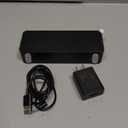 Netzu 3-in-1 Digital Clocks for Living Room with Temperature, Date & Time Display - 4 Levels Birghtness, 3 Volumes, Small & Compact Plug-in Alarm Clock for Bedroom, Office (Black)