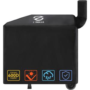 Z GRILLS Pellet Grill Cover 49 Inch | Official Genuine | Upgraded 600D Polyester, Heavy Duty, Waterproof, Weather Resistant Grill Cover for 450 Series, 550B2, 550B4 Smoker (EXL. 550A, 550B, 550C)