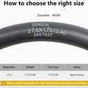YUNSCM 2-PCS 27.5 Heavy Duty Bike Tubes 27.5x1.75/2.40 Inner Tubes 45/62-584 Compatible with 27.5 x 1.75/1.95/2.10/2.125/2.20/2.25/2.30/2.35/2.40 Mountain Bike Bicycle Tubes FV48mm Presta Valve