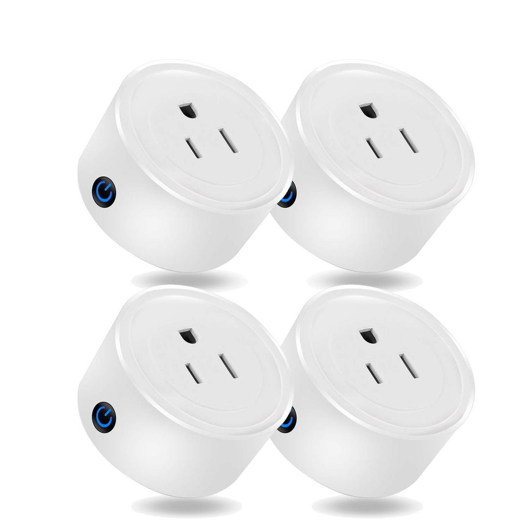 Martin Jerry Mini Smart Plug Compatible with Alexa and Google Home, Smart Home Devices, No Hub Required, Easy Installation and App Control as Smart Switch Timing (Round) (4Pack)