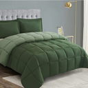 HIG 3pc Green Oversized King Plus Comforter Set Duvet Insert, Reversible, All Season, Box Stitched, with Corner Tabs, Soft, Fluffy（128'' x 120''）