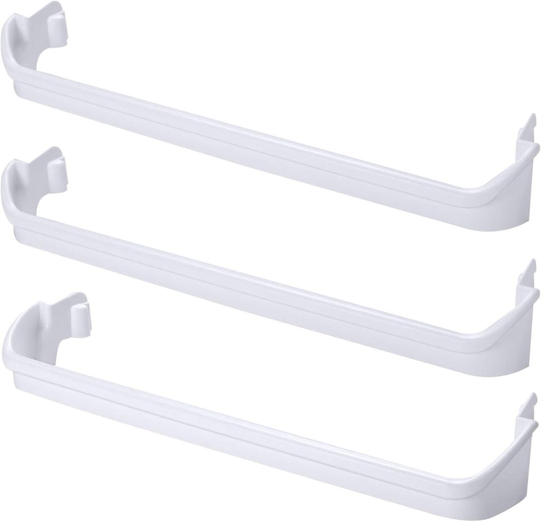 Sikawai 240534901 x 2 & 240534701 x 1 Refrigerator Door Shelf Rack Bar Compatible with Frigi-daire Ken-more Door Retainer Rack Bar Fits Side Bin Shelves Rack Replaces AP3214631 Total 3 PCS