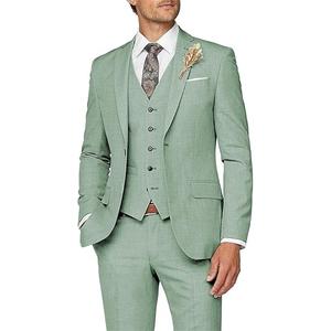 Wangyue Mens Suit 3 Piece Slim Fit Suit for Men Formal Business Suit Wedding Groom Prom Tuxedo Dinner Party, S