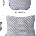 Car Headrest and Lumbar Support Pillow Set,1 Piece, Neck & Back Support for Driver/Passenger Seat, Comfortable & Breathable, Relieves Neck & Back Pain, Ideal for Long Drives (B/Grey)