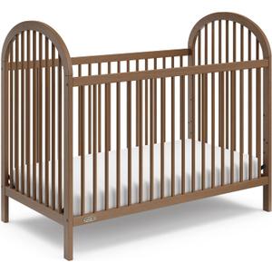 Graco Olivia 3-in-1 Convertible Crib GREENGUARD Gold Certified, 100% Solid Wood, Fits Standard Baby Crib Mattress, Converts to Toddler Bed and Daybed, 4 Adjustable Mattress Heights (Hazelnut), 29"L x 54"W x 45"H
