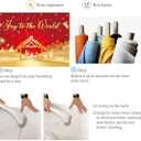 Joy to The World Backdrop for Christmas Red 8x6FT Xmas Snowflake Jesus Photography Background Winter Holiday Party Decorations Supplies Portrait Photo Props