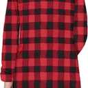 Ecokauer Girls Casual Long Sleeve Shirts Knot Front Tunic Tops Tees Blouses for Children Fashion Clothes (Red, M)