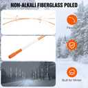 50 PCS 48" Driveway Markers, 5/16" Fiberglass Snow Stakes & Reflective Tape