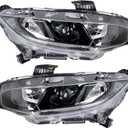labwork Headlight Assembly Replacement for Honda Civic 2016-2021 Headlights Set Driver ＆ Passenger Side