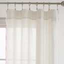 DriftAway Semi Sheer Scalloped Edge Linen Coastal Beach Window Curtains for Living Room Bedroom 2 Panels Rod Pocket Each Size 52 Inch by 84 Inch, Linen Pink, 52"W x 84"L (Pack of 2)