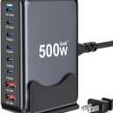 500W USB C Charger Block, 8-Port Fast USB Charging Station Dual PD 100W GaN  Pro Charging Station For Multiple Devices, Laptop Charger Adapter Compatible with MacBook, DELL, iPad, iPhone, Samsung etc