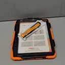 SEYMAC Case for iPad Pro 13 Inch M5 2025 / M4 2024, Heavy Duty Shockproof Protective Case with Screen Protector, 360 Rotating Stand, Hand/Shoulder Strap and Pen Holder, Orange