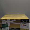 YUHAO 52 Inch Flush Mount White Ceiling Fan with Light and Remote Control.Noiseless,Dimmable,3CCT,6 Speeds Reversible, Low Profile DC Ceiling Fans for Indoor or Covered Outdoor Use,ETL Listed