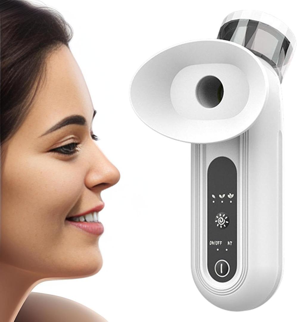 Eye Steamer for Dry Eyes, Steam Wand for Dry Eyes, Heated Nano Eye Mist Sprayer with Cold & Hot Compress Modes, Handheld Face Eye-Relief Steam Machine for Moisturizing & Soothing, 2 Pcs (Blue)
