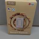 MOES WiFi Smart Light Switches, No Netural Wire No Hub Required, 2.4GHz Single Pole Switch, Compatible with Alexa Google Assistant (1 Gang Switch)