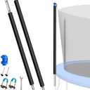 1PCS Trampoline Pole Replacement -Universal Trampoline Enclosure Pole Accessories Fits 8-16FT Straight Pole Trampolines, Include Foam Sleeve, Pole Caps & Hardware for 2 Install Ways