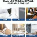 White OF-990 Slimline Wall-Mountable Basic Corded Telephone No AC Power Required