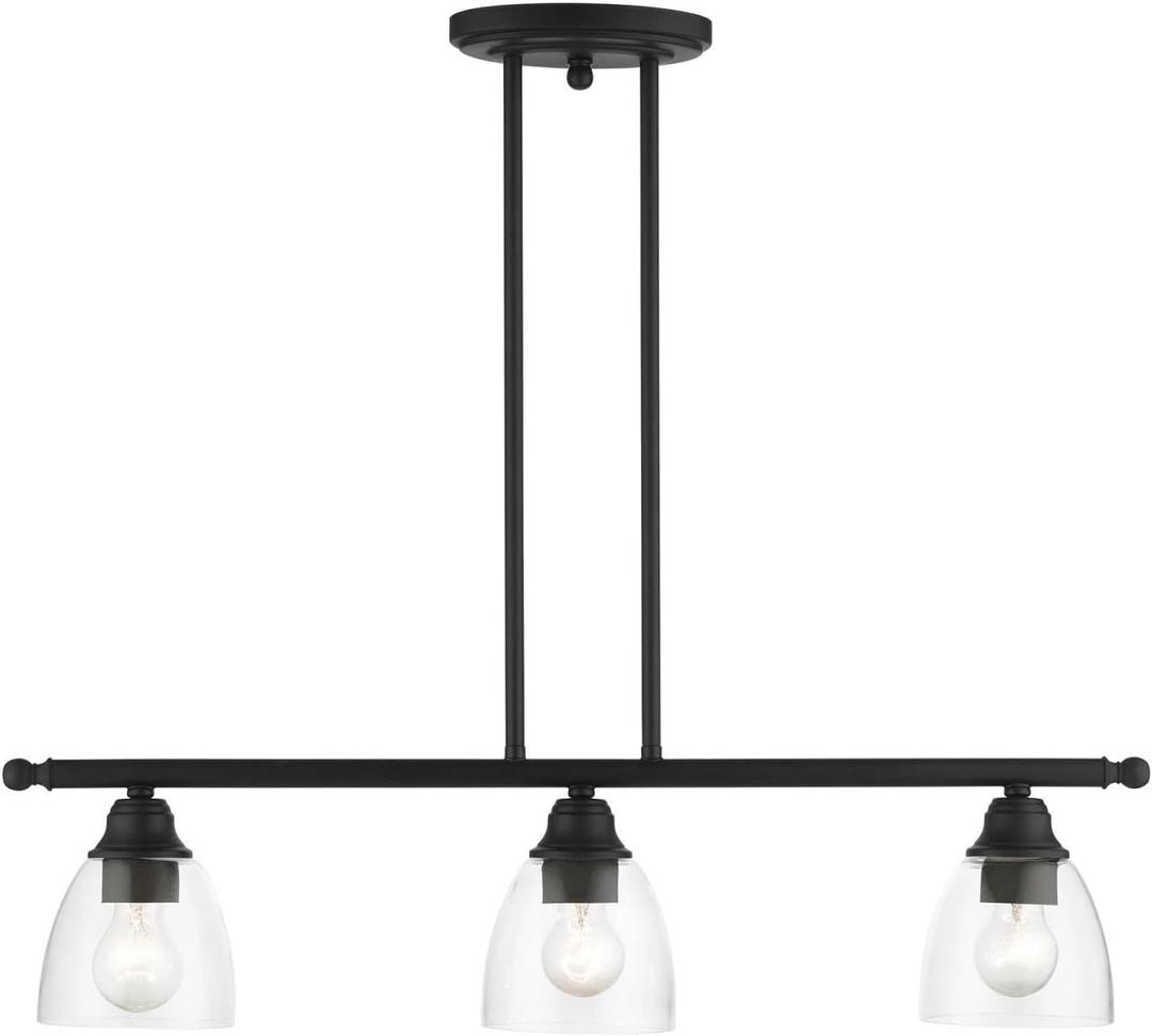 Livex Lighting, 46337-04, Montgomery, Linear Chandelier, Black