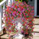Hrobek Fake Artificial Hanging UV Resistant Flowers for Outdoors Decoration | 2 PCS Faux Flowers for Outdoor Planters, Fake Plants Look Real Daisy No Fade Decor for Porch Home Patio Balcony and Yard