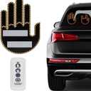 Car Finger Light with Remote Control, Funny LED Gesture Hand Lighting with 3 Modes, Window Sign Light Warning Reminder for Women and Men, Cool Car Gadgets Truck Accessories