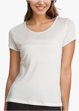 Womens Mulberry Silk T Shirts Basic Crewneck Short sleeve Tee Tops Blouse Summer Casual Solid Tshirts M