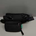 Swanoo Stroller Caddy Organizer With Cup Holder, Non Slip Straps Bag for Phone, Pet Stroller Accessories, Universal Fits Uppababby Vista v2 Wonderfold Wagon, Doona and More (Black)