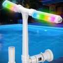 2025 Height Upgrade Pool Fountain with Lights for Above & Inground Pools - Dual Spray Aerator with Remote Control, 360 Adjustable Sprinkler, Pool Cooler & Decor Accessories