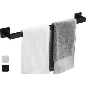 24 Inch Towel Bar for Bathrooms 12/16/20/24/28/32/36 Inch Stainless Steel 304 Matte Black Towel Holder Modern Square Towel Rod Rustproof Wall Mount (1, Matte Black, 24 Inch)
