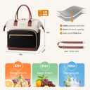 LOVEVOOK Lunch Bag Women, Insulated Adult Lunch Box for Women Work, Wide Opening Leakproof Cooler Tote Bag for Office Campus Picnic Beach with Shoulder Strap, Loncheras Para Mujer with Cup Holder