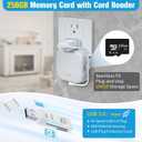 256GB Micro SD Card & Outlet Wall Mount for Blink Sync Module XR with Short Cable, SD Card for Local Video Storage with Reader, Save Space, Mount Bracket for Blink Outdoor Indoor Security System