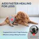Dog Rear Leg Sleeve to Stop Licking, Upgraded Hind Leg Cover to Stop Slipping, for TPLO Surgery, Skin Conditions, Wounds, Breathable Soft Fabric, Dog Cone Alternative(Grey,Left M)