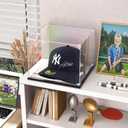 KOLIPI Hat Display Case, Clear Acrylic Hat Box with Mirror Base, Display Case for Baseball Cap, Snapback Caps, Mini Helmet (8.7x7.9x7.1 inch, 22x20x18 cm)