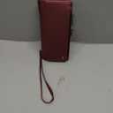 Defencase for Moto G - 2026/2025 Case, RFID Blocking Wallet Case for Motorola Moto G 5G 2025 & 2026 PU Leather Magnetic Flip Wrist Strap Zipper Card Holder Phone Cases for Women and Men, Wine Red