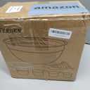 Premium Quality/Heavier Gauge Metal Mixing Bowls Stainless Steel Mixing Bowls with Lids Set 3-Piece Dishwasher-Safe Clear Glass Lids, No Plastics