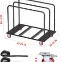 Folding Table Cart with 5" Heavy-Duty Swivel Wheels, Heavy Duty Table Dolly, 1800 LBS Drywall Dolly Cart for Party Events, Factory, Hotel, Warehouse, 10 Table Capacity
