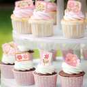 2 x 2 Packs Flower Fondant Molds Cute Floral Silicone Molds for Chocolate Candy Cupcake Topper Decor Kitchen Baking DIY Clay Crafts Party Supplies